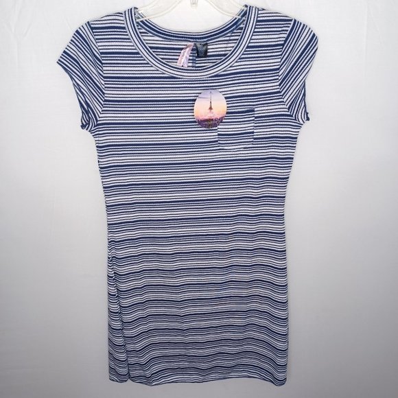 Love by Design Crew Neck knit Dress Striped New with tags - Picture 1 of 4